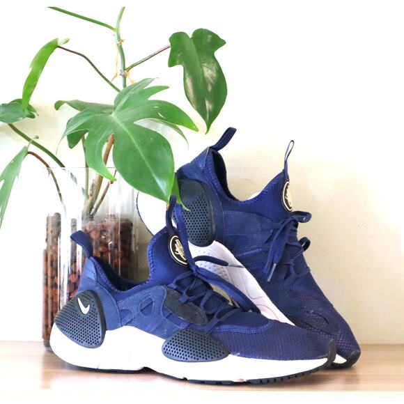 Men's Nike Air Huarache EDGE TXT Midnight Navy Sneakers Size 10 - A01697-400 - Picture 1 of 6